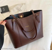 Women's brown shoulder handbag