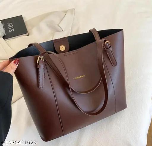 Women's brown shoulder handbag