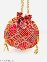Women Potli Bags, Designer Hand Embroidered Meesho Potli Bags for wedding festivals party gift purpose