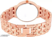 MKR Store New Golden Stone Studded Wrist Watch For Men & Women Analog Watches STYLISH AND TRENDY ANALOG WATCH FOR GIRLS AND WOMEN WATCH BEAUTIFUL GIRLS WATCH BIRTHDAY GIFT WATCH New Women Rose Gold Metal Analog Watch