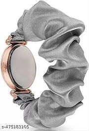 Grey Ribbin Belt | Flower Dial | Girl’s Watch_Combo