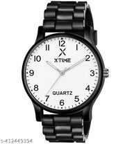 XTIME Analogue Watch White Dial & Black Resin Strap for Men's & Boys