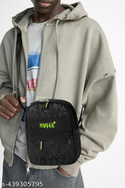 NYFEE Mens Black Sling Bag - B