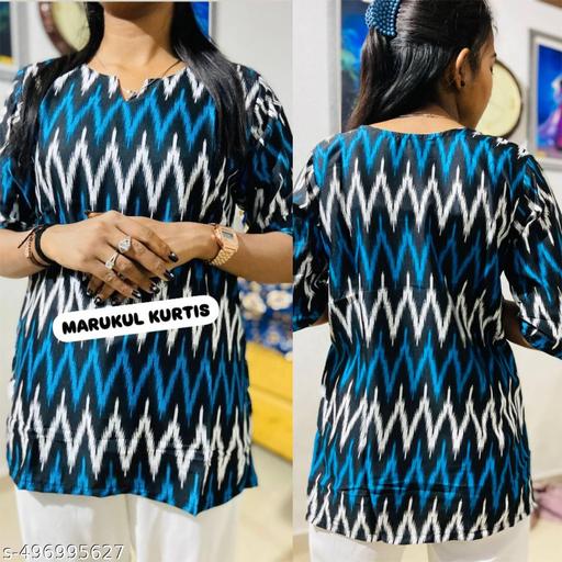 Floral/ varli Printed Short Kurti , Kurta Short Top for women