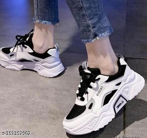 Vosco Women's Stylish Casual Sports Walking Running Sneakers Shoes For Girl And Women Black Trend Women's Stylish Casual Sports Walking Running Sneakers Shoes For Girl And Women