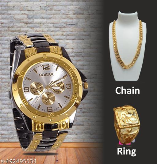 Rosra GB Causal Formal Watch For Men's (MOR RING | CHAIN)