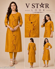 NEW TRENDING EMODRIED KURTY FOR WOMEN AND FULL COTTON KURTY