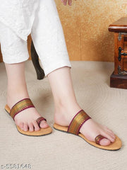 Azores Maroon Ethnic Flats