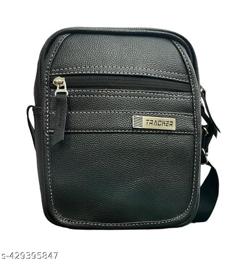 Pure Luxury Stylish Square Crossbody Leather Sling Bag For Men Women Travel | Mobile Chest Small Mini Side Bag | Trendy Fashion Bags.