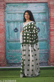 ETHNIC PURE COTTON MULMUL SAREE WITH BLOUSE