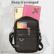 Leather Small Sling Bag for Men | Chest Slinger bag | Crossbody Bag| Side Bag Men | Mini Leather Slings | Corporate Gift Item | Passport Sling.