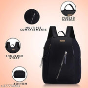 New Stylish Girls and Ladies  Backpack Handbags School/College/office and travels bags,  20 Ltr (Black)