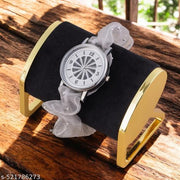 Analog Scrunchie Korean Fashion Style  Watch For women and Girls
