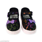 Cool Girls Fashionable Stylish Casual Comfortable Lightweight Ballerina Cute-1 Black for 1-4 Years Girls