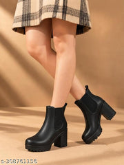 KLIEV PARIS Amazing Design Women's Ankle Length Block Heel Stylish And Fashionable Boots | Stylish Latest & Trendy Boots for Women