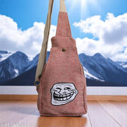 Unisex Hemp Crossbody Bag, 14" H x 7.5" W, Eco-Friendly for Men & Women