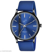 Blue Dial & Blue Silicone Strap Watch For Men