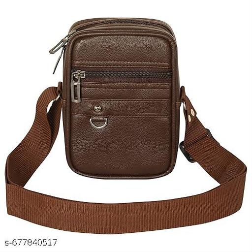 Leather Small Sling Bag for Men | Chest Slinger bag | Crossbody Bag| Side Bag Men | Mini Leather Slings | Corporate Gift Item | Passport Sling.