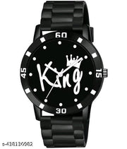 BEST QUALITY BEST PRICE Classy Analogue Black Dial Tranding Pu Belt Watches For Men Boys