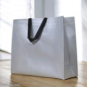 Lightweight Reusable Tote Bags – Foldable Eco Shopping Bags (Grey, Pack of 3)