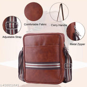 Stylish PU Synthetic Leather Men's Sling Bag Cross Body Travel Office Business messenger
