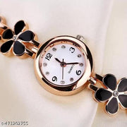New Good Looking Attractive Watch Analog Watch - For Girls Bracelet Flower Pattern Rose Gold