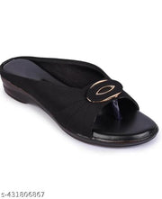 SGR New Unique Lades Women Black Solid Comfortable Fashion Casual Flat Sandal Slipper for Women and Girls Trendy Sandal Chapple  go Well With Suits Saree,