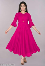 Trendy VG Ethnic Women's Solid Flared Kurtis