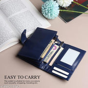 SAMTROH Envelope Closer Vegan Leather Wallet for Women I 3 Compartments I 2 Card Slots & Zipper Pocket I 1 Id Card Slots & Secret Compartment