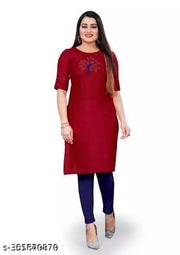 Fancy Festival Doimond  Hot Fix Cotton Kurti Combo-2