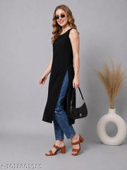 Straight Sleeveless Kurti for women