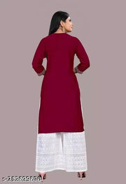 rayon kurti embroidered