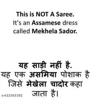 AC COTTON ASSAMESE MEKHELA SADOR (This iteam is not saree, it's mekhela sador only for assam people)