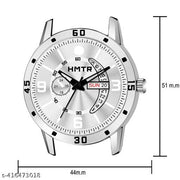 HMTR SILVER DAY AND DATE WORKING ANALOG WATCH FOR MEN AND BOYS