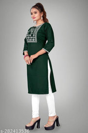 Womens embroidery and mirror work kurtis