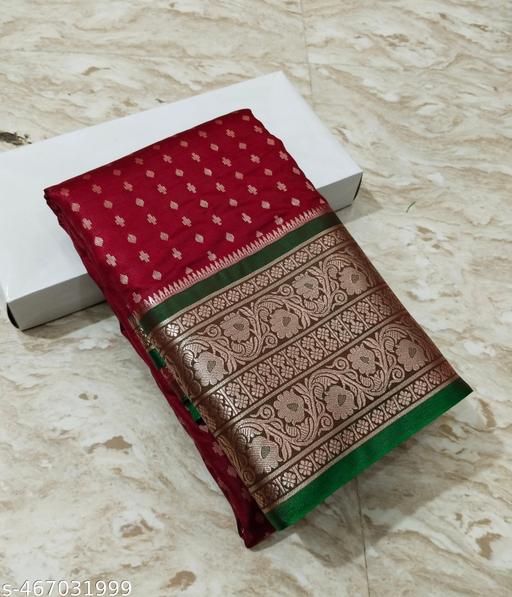 Banarasi satin rimjhim all over boota silk saree