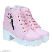 Meesho New Trendy Stylish Girl's Comfortable ,Lightweight, Fashionble ,Now Look ,Outdoor ,Ankle Length ,High heel, Walking, Chunky Boot ,Shoe For Women /Girl's/Ladies Boots For Women/Girl's Boots For Women.