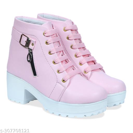 Meesho New Trendy Stylish Girl's Comfortable ,Lightweight, Fashionble ,Now Look ,Outdoor ,Ankle Length ,High heel, Walking, Chunky Boot ,Shoe For Women /Girl's/Ladies Boots For Women/Girl's Boots For Women.