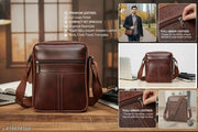 mountsky Brown Shoulder Bag Leather side silling bag