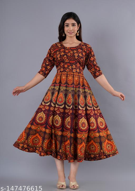 Women's Jaipuri Cotton Printed Kurti