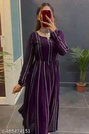 Lining Printed Naira Cut Kurti For Womens