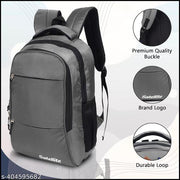 Satellite Unisex Lightweight 30L Casual Laptop Backpack - Solid Black, Water-Resistant, Fits Up to 15.6 Inches laptop.
