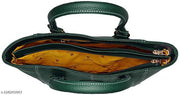 Fostelo Women's Vegan Leather Everly Handbag Shoulder Bag Ladies Purse (Green) (Large)