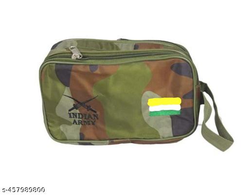 Fonicy Army Military Shaving Kit/ Bag. Travelling Kit Pouch with 3 Zip Pockets & 1 Side Pockets Travel Shaving Bag (Indian Army Print, Green)