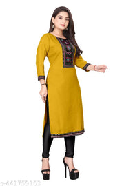 Desigener Kurti New Collection Cotton Blend Stylish New Trendy Embroidered Pattern Casual Kurta for Girls & Women