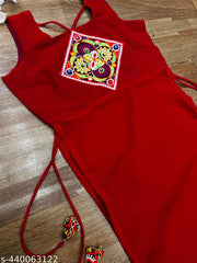 New trendy navratri kurti red colour