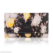 3 ZIPPER card holder with zipper and premium PU leather clutch hand purse for women