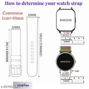 Binkson Premium Silicon Watch Strap 22mm Replacement Strap Compatible With Smartwatch With 22mm Buckle Size (LIST IN PHOTO)(Blue)[Watch Not Included]