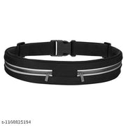 Running Belt, Outdoor Sports Pockets Anti-Theft Mobile Phone Running Belt with Water Bottle Holder, Waterproof, Can Hold Cash Keys Cards Pocket Sport Bag Pouch & Belt (2 Pocket)