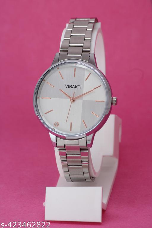 Most Selling Ethnic Embossed Designer Dial Attractive Stainless Steel Chain Analog Watch for Women for Girls.